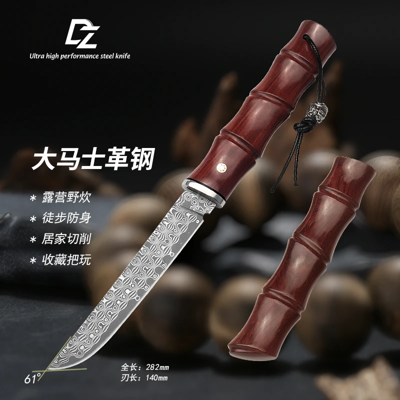 茶刀网红羽毛把玩收藏刀多功能家用露营