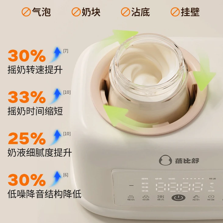 蓓比舒摇奶器暖奶二合一婴儿全自动恒温奶瓶奶粉搅拌器热奶温奶器
