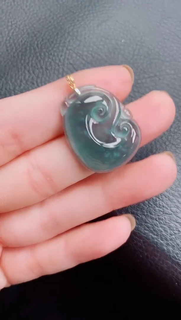 【闪购商品】翡翠颈饰18K金镶嵌天然a货翡翠535