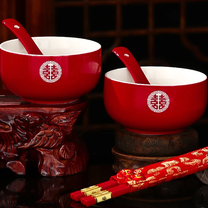 结婚婚庆改口敬茶陶瓷中式婚礼物品
