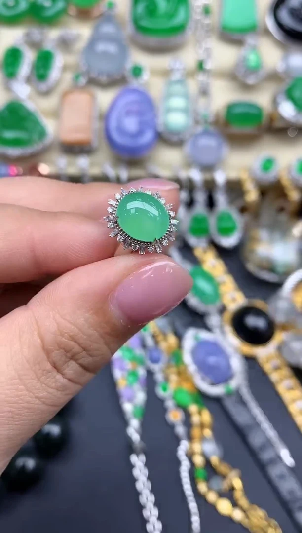 【闪购商品】翡翠戒指18K金镶嵌443-中国好珍宝