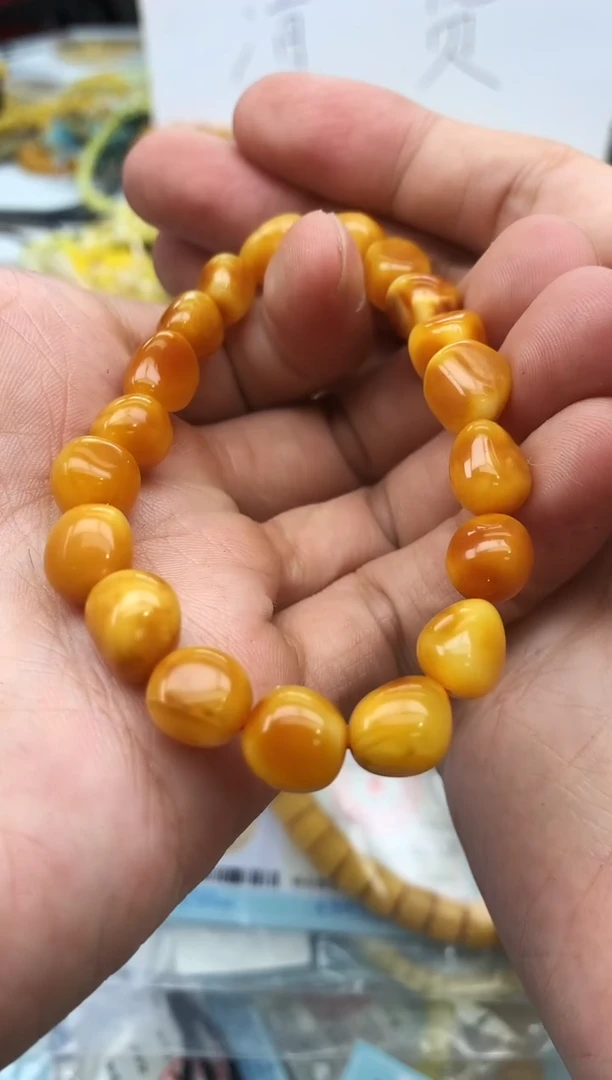 裸石蜜蜡未镶嵌手串
