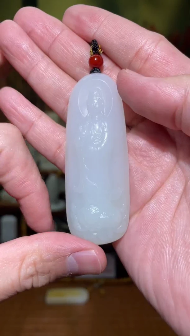 【闪购商品】和田玉吊坠(不含链)未镶嵌观音37g