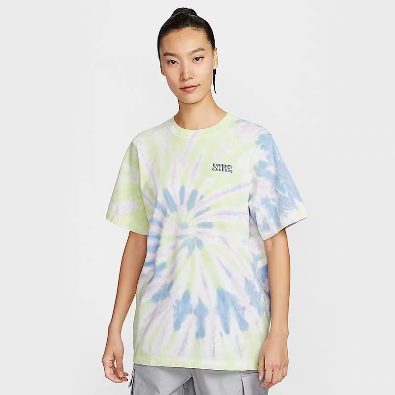 Nike耐克t恤女2025夏季棉质运动扎染渐变图案宽松短袖IF0612731