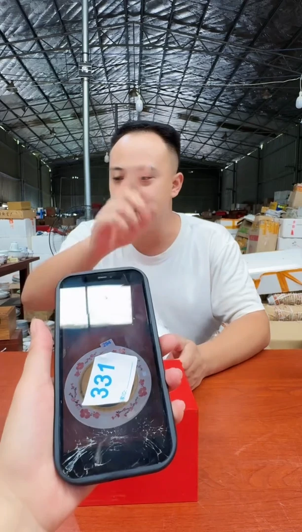 349函夏非遗釉下五彩人物陶瓷赏盘