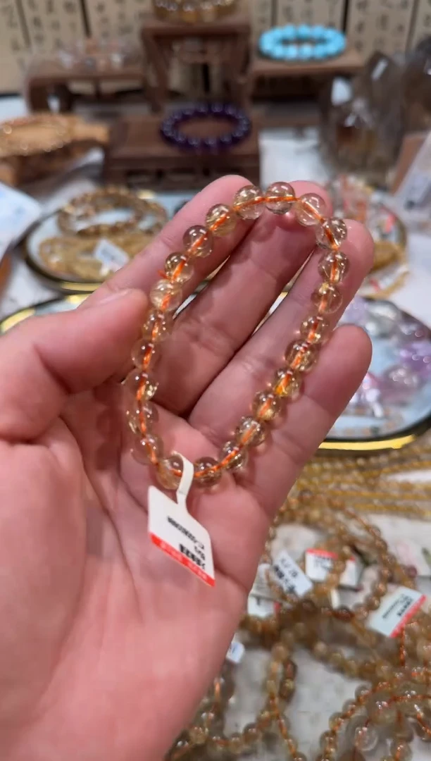 未镶嵌手串水晶SJ-683金发晶8m+