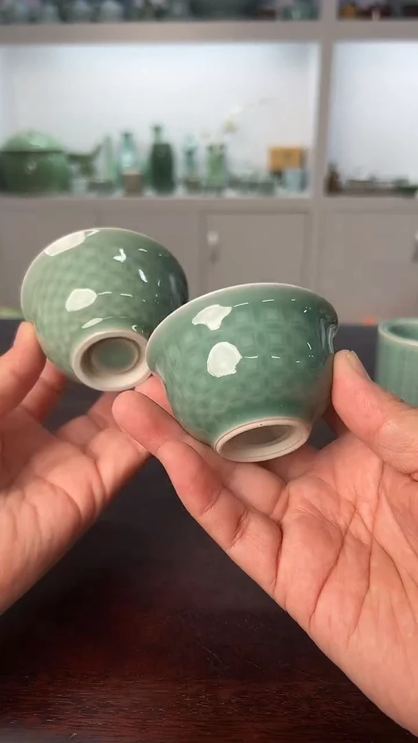 龙泉云间青瓷小米茶器
