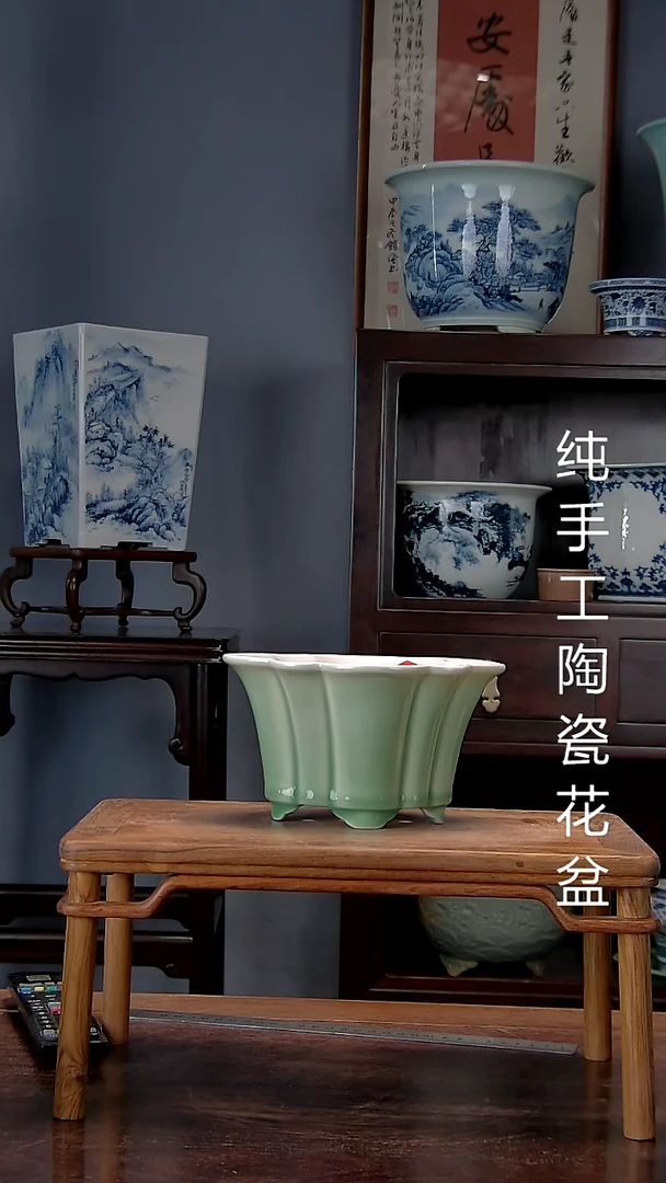 景德镇陶瓷手工花盆