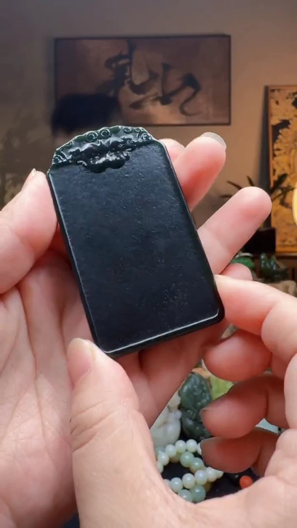 和田玉未镶嵌挂件无事牌