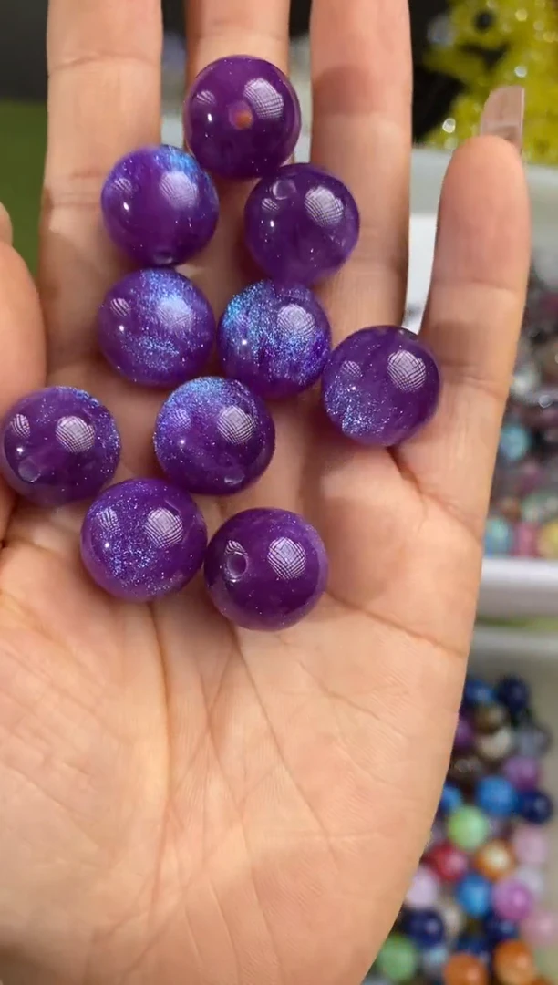 玻璃2648卡16珠子10个星空珠子