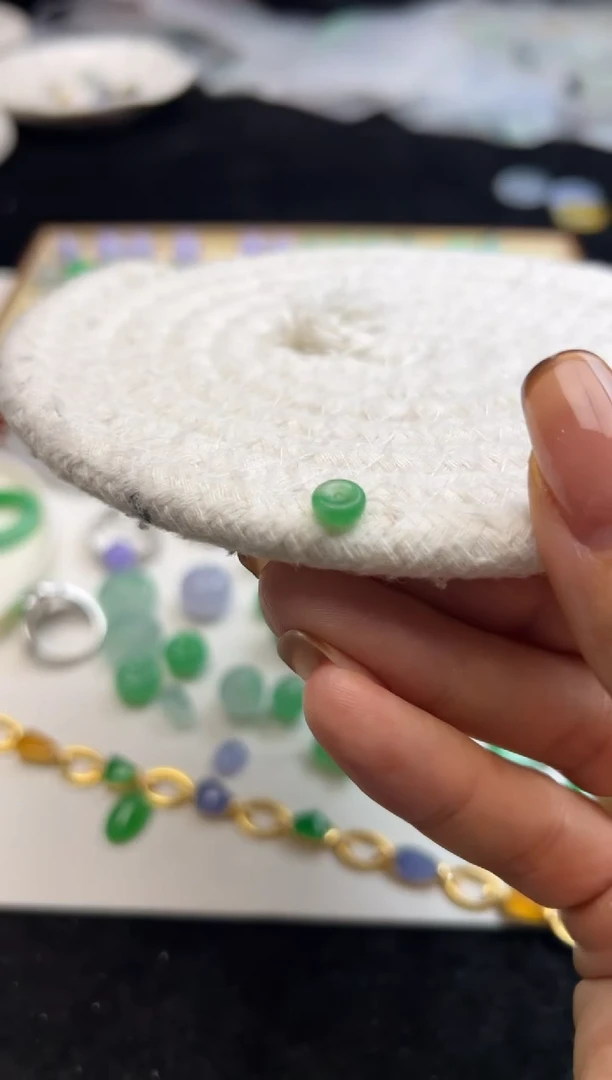 未镶嵌定制翡翠绿甜甜圈2号/无鉴赏期/放漏/180