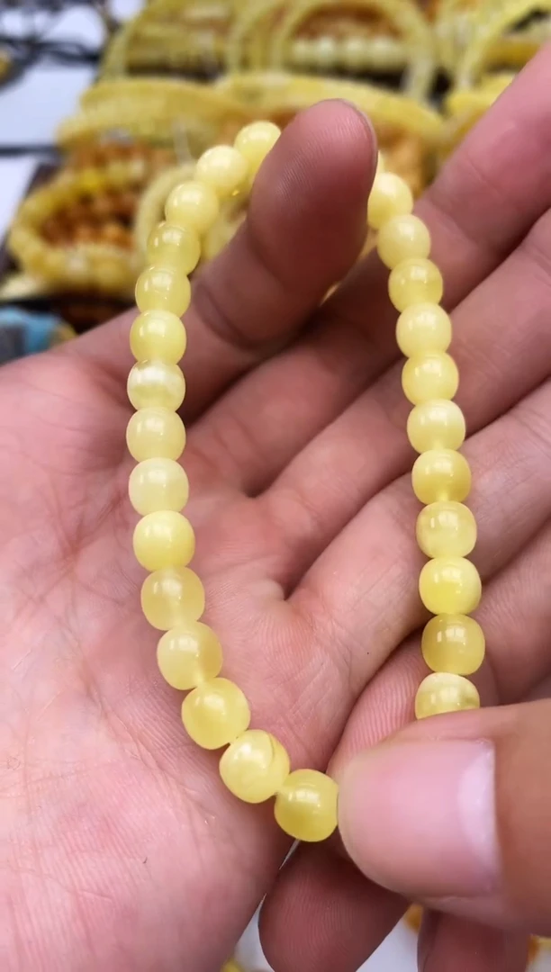 裸石蜜蜡未镶嵌手串