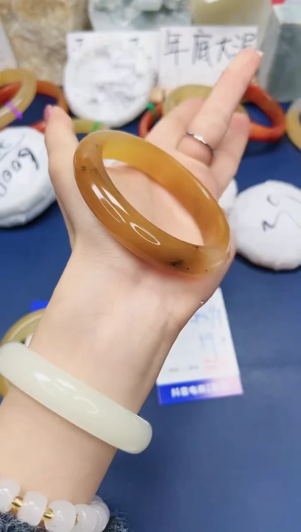 【闪购商品】石英质玉手镯合金335-财气镯59圈口