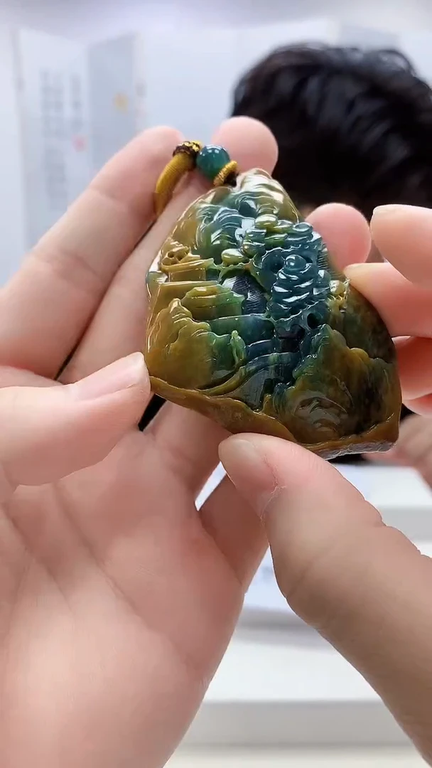 定制翡翠未镶嵌5145bb-毛货挂件30