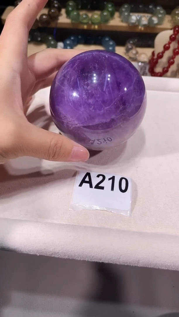 未镶嵌手链水晶A210紫球