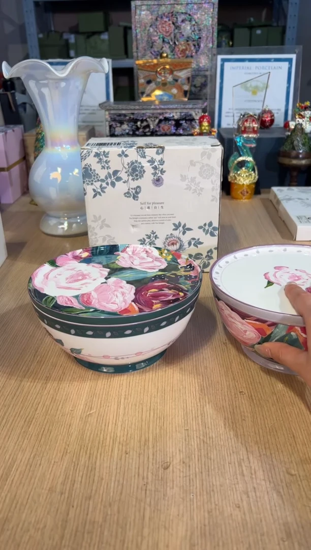 【闪购商品】杯68油画带盖面碗（白底）