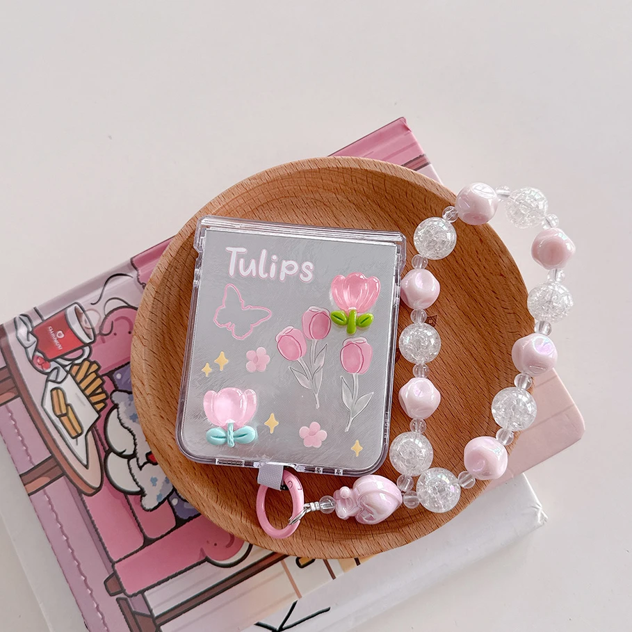 简约小清新适用三星zflip5手机壳折叠屏新款zflip6保护套小众甜美