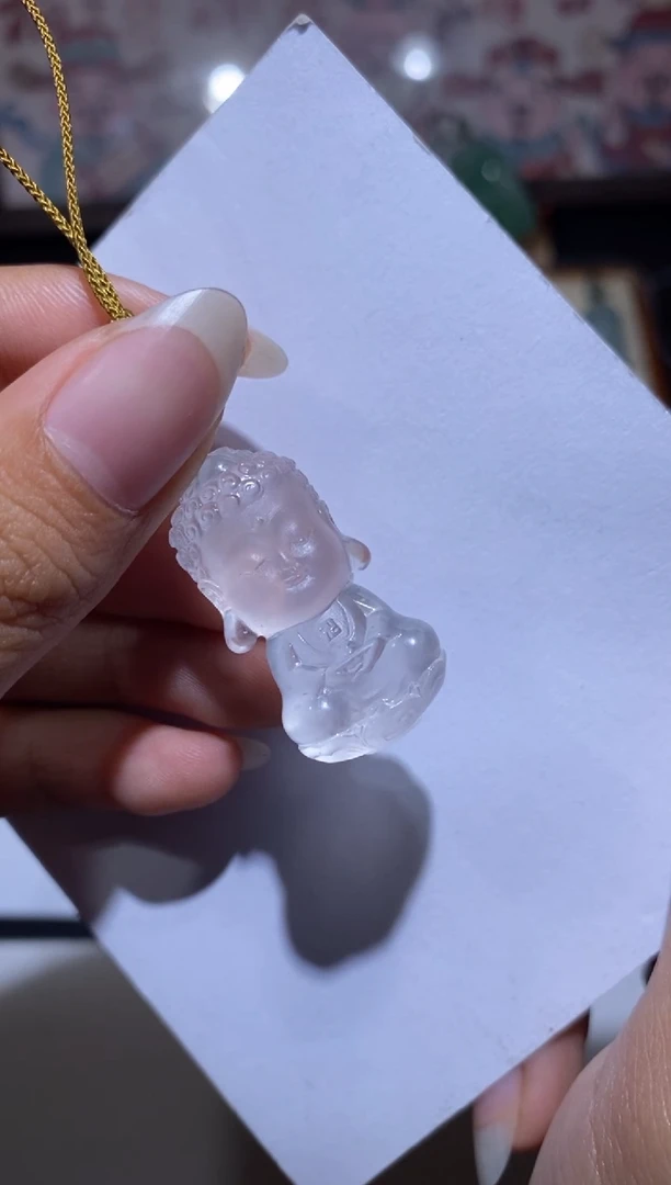 【闪购商品】石英质玉颈饰未镶嵌大日如来宝宝佛