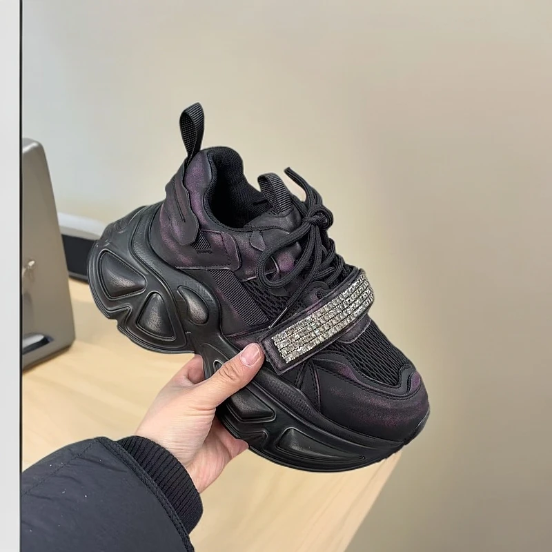 1910-D6-运动休闲鞋女款2025春季新款厚底潮时尚女士百搭