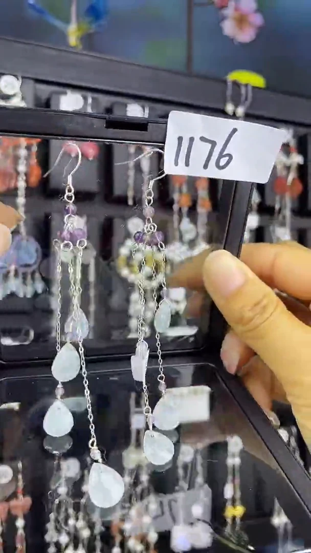 未镶嵌耳饰海蓝宝石喜欢拍