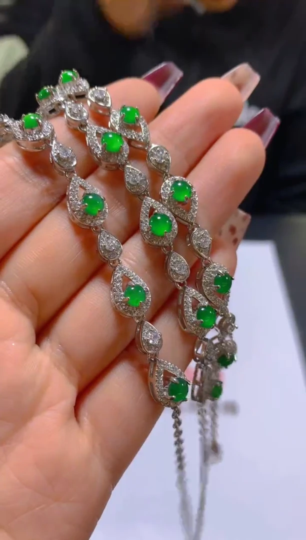 未镶嵌手链翡翠多样性发一