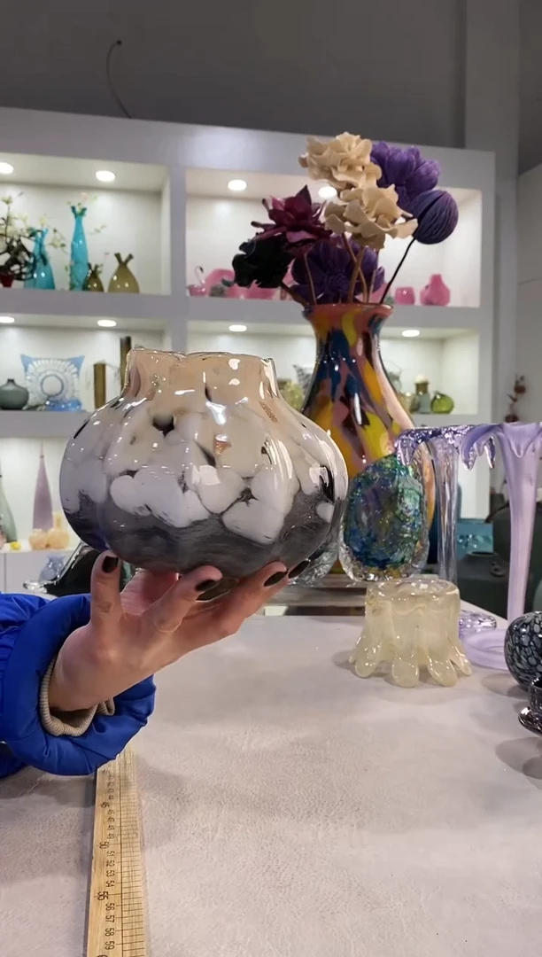 慕忆家手作琉璃花瓶瑕疵