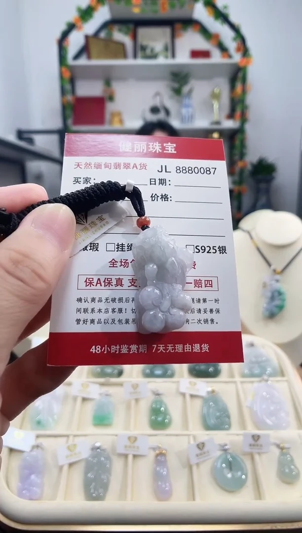 颈饰未镶嵌翡翠天然缅甸翡翠 貔貅