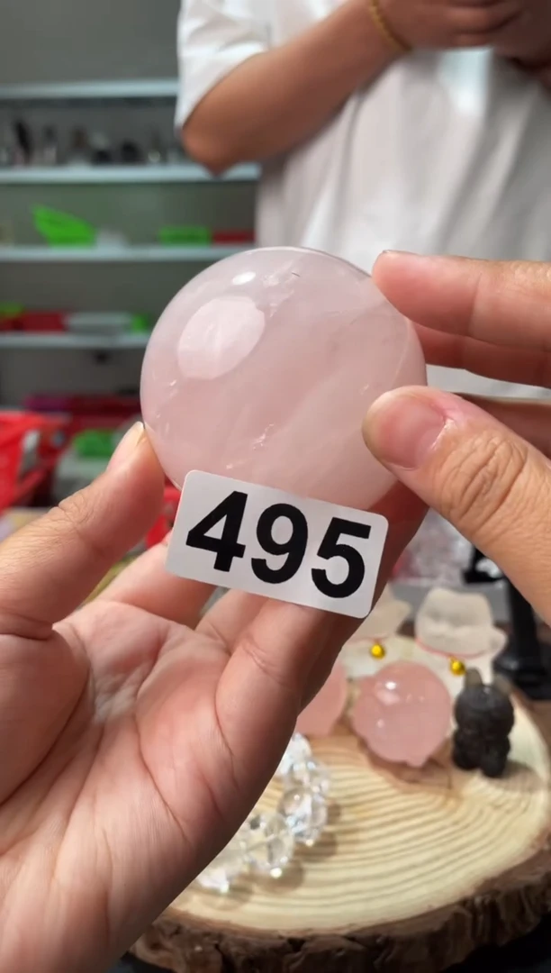 未镶嵌水晶大型摆件（非配饰）粉水晶球495