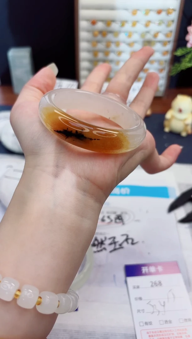 未镶嵌手镯石英质玉268-财气镯-圈口53