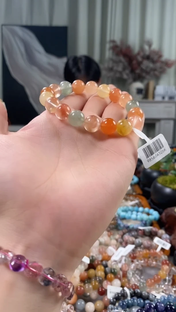 未镶嵌手链水晶彩兔毛