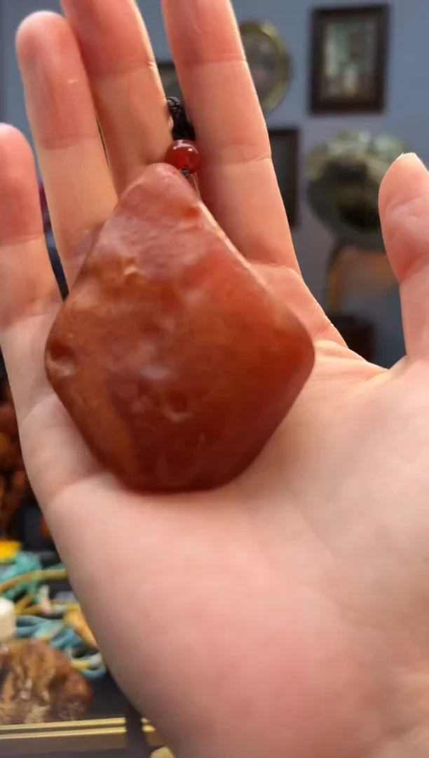 琥珀颈饰未镶嵌吊坠