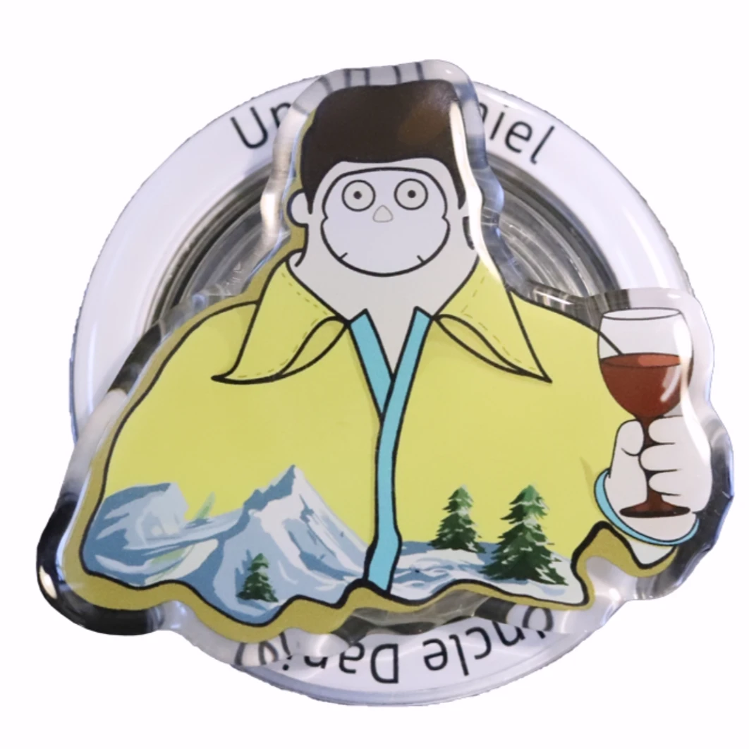 UncleDanielfu面膜款亚克力手机支架时尚创意礼物装饰物 黄色