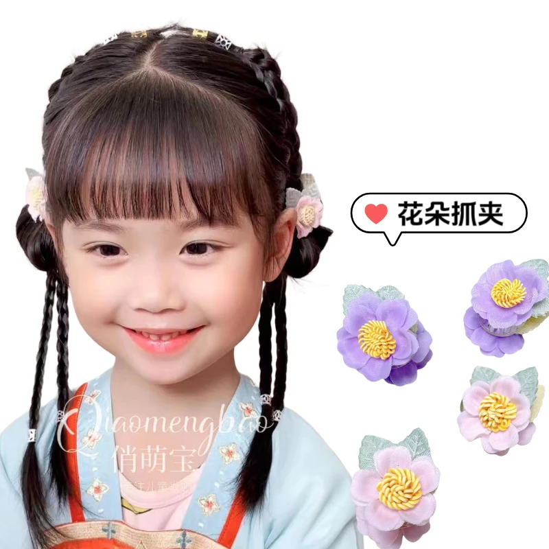 【俏萌宝】向日葵儿童玫瑰花小抓夹刘海碎发夹爱心蝴蝶结卡通夹子