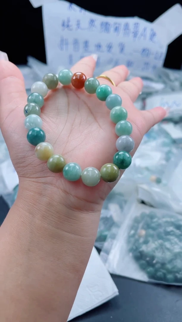 未镶嵌戒指翡翠珠串 有纹 需要包容