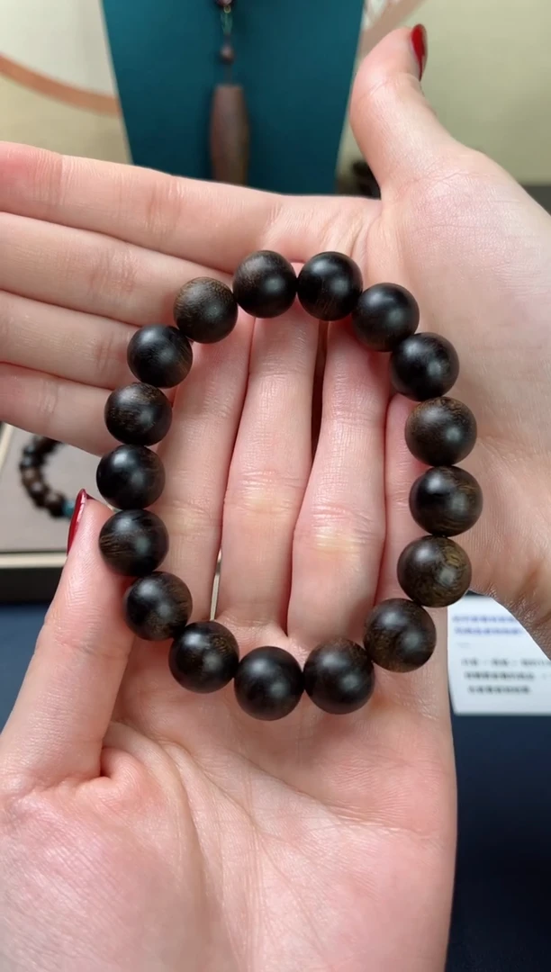 【闪购商品】沉香手串越南芽庄白棋楠沉水级高油留疤老料12mm
