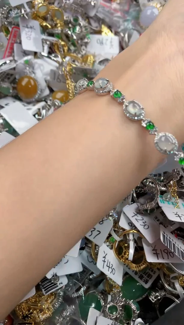 银S925镶嵌戒指翡翠1111------3