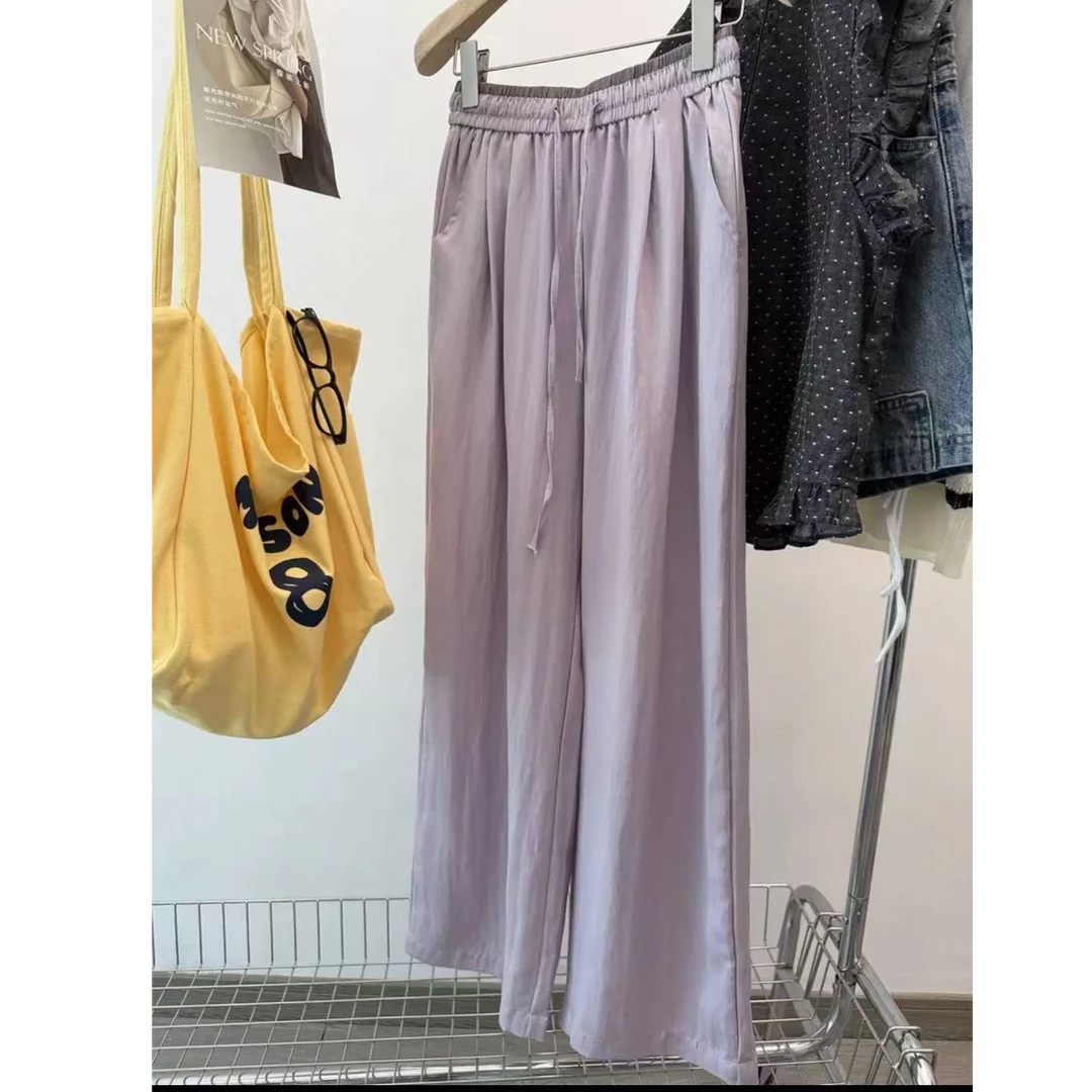 8552-天丝垂感抖抖裤（莫奈紫）阔腿裤