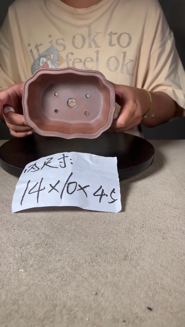 宜兴紫砂花盆小盆