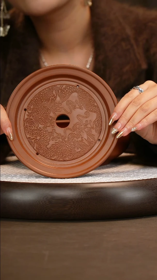 紫砂朱泥双层壶承