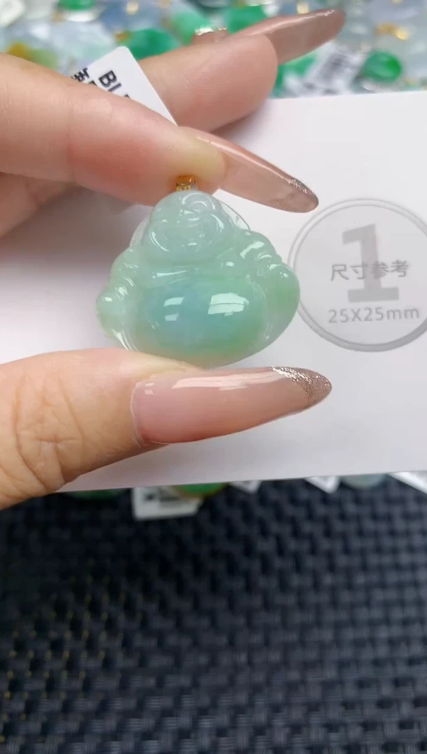 颈饰18K金镶嵌翡翠天然缅甸A货翡翠百元以上9元证书费自理
