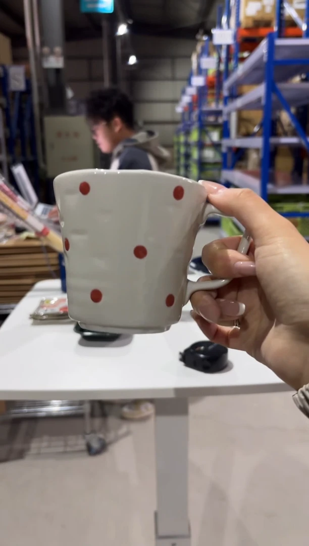 玻璃纸はじきドット▲； マグカップ