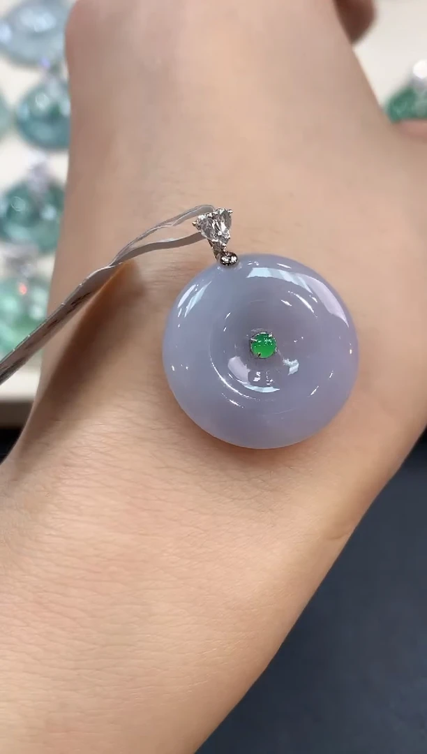 【闪购商品】翡翠吊坠(不含链)18K金镶嵌 B6多样性一件发货有色差