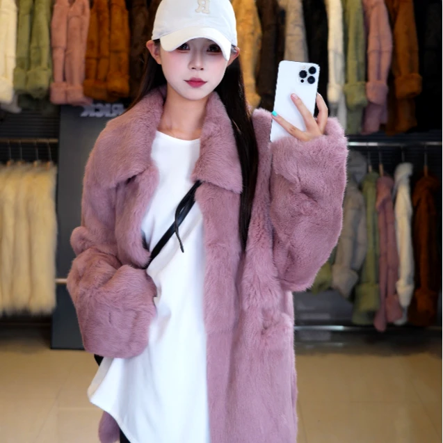 【大蕟专属链接70公分大韩版兔毛外套】女装短外套