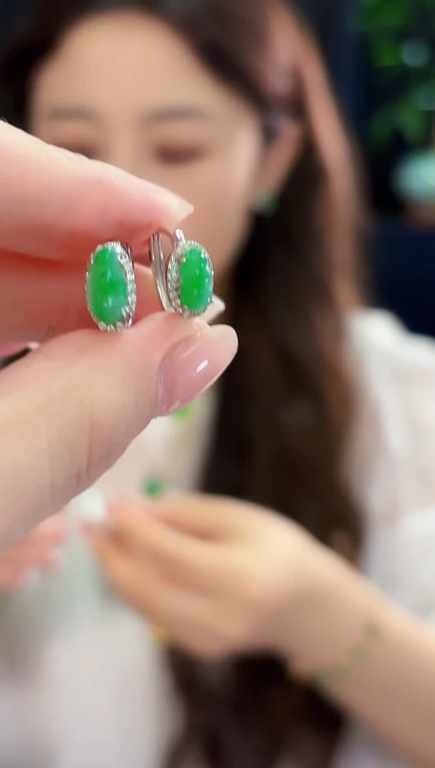 未镶嵌翡翠耳饰缅料A货/多样性发货/一件