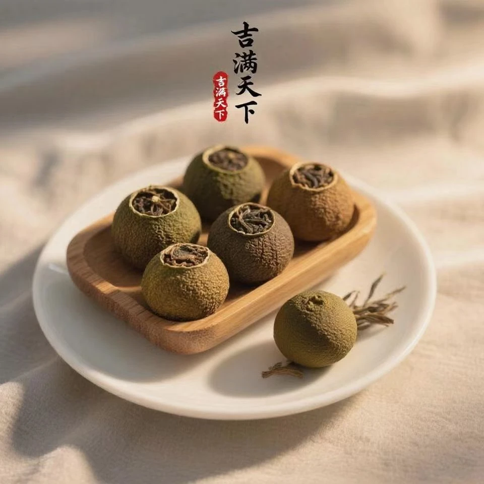 2025年吉满堂金芽小柑香小青柑500克罐装采用2016年云南勐海发酵