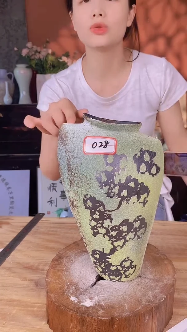 摆件景德镇高温陶瓷花器028（口径*高度）