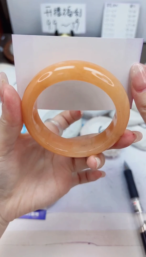 石英质玉手镯未镶嵌93-财气镯-圈口58.3