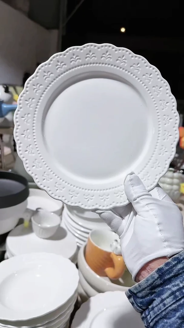 【闪购商品】瓷片浮雕盘微瑕 凑满20元包邮