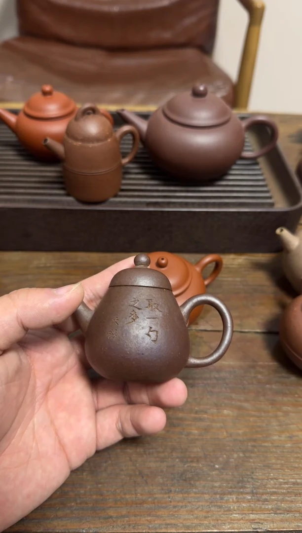 茶壶紫砂欢***6柴烧一勺据