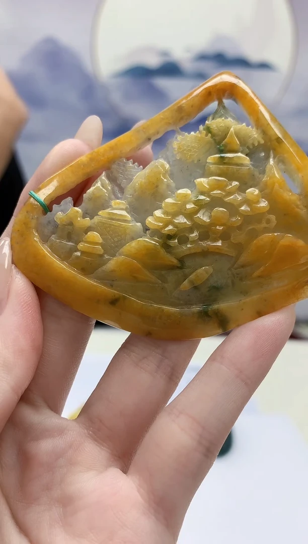 定制翡翠未镶嵌5124jw-毛货挂件84